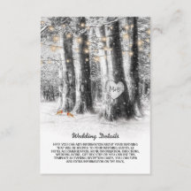 Detalhes do Casamento com Árvore de Inverno Rústic