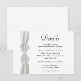 Cartão De Informações Detalhes do Casamento com Diamante em Símbolo de I