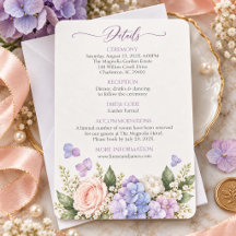 Detalhes do Casamento com Hortênsia Lavanda e Rosa