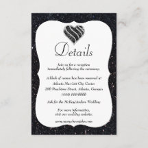 Detalhes do Casamento Coração Preto e Branco com B