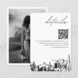 Cartão De Informações Detalhes do Casamento da Arizona Mesa Código QR Pe