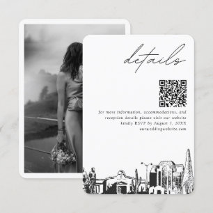 Cartão De Informações Detalhes do Casamento da Arizona Mesa Código QR Pe