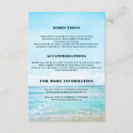 Cartão De Informações Detalhes do Casamento da Praia Azul - Informações