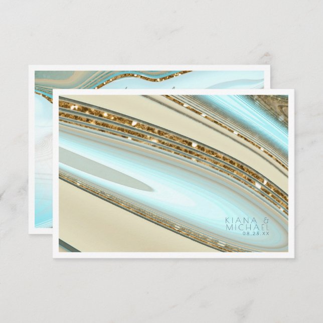 Cartão De Informações Detalhes do casamento da Strata abstrato, ID903 (Frente/Verso)