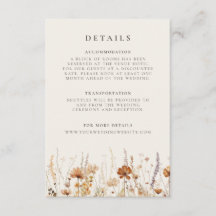 Detalhes do Casamento de Dreamy Autumn Wildflower