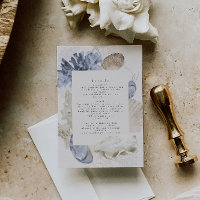 Detalhes do Casamento de Dusty Blue Beach Elegante
