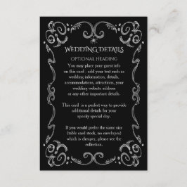 Cartão De Informações Detalhes do Casamento de Halloween Spider Gothic S