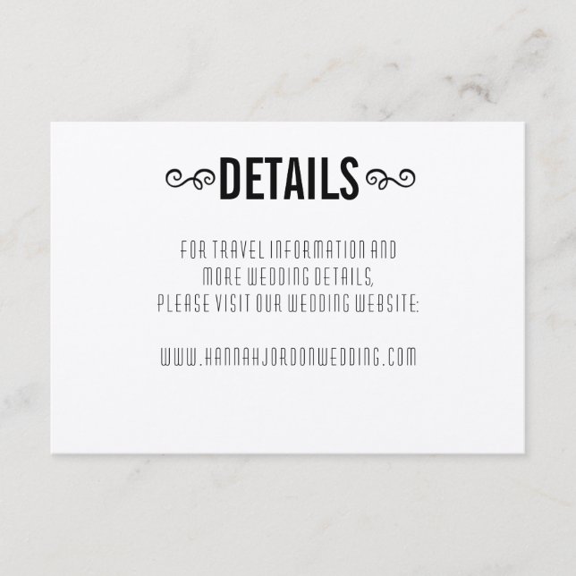 Cartão De Informações Detalhes do Casamento de Kraft, Rustic, adorável (Frente)