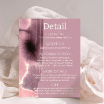 Detalhes do casamento de Mauve Dusty Rosa minimali