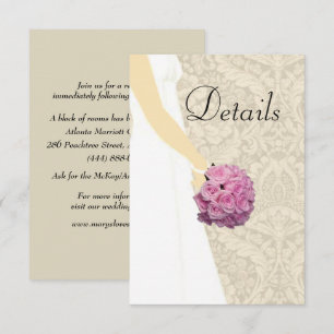 Cartão De Informações Detalhes do Casamento de Palhaço de Casamento Ele