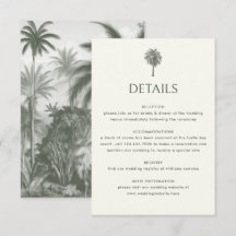 Detalhes do Casamento de Palm de Vintage Tropical