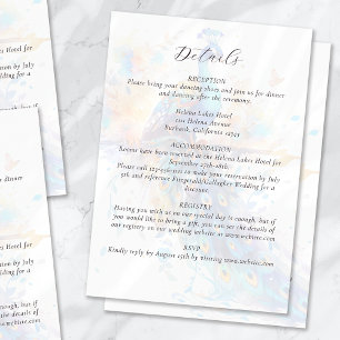 Cartão De Informações Detalhes do Casamento de Peacock