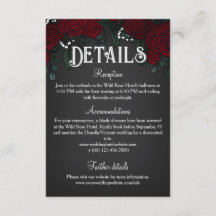 Detalhes do Casamento de Romance Sombrio com Rosas