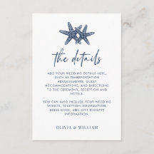 Detalhes do Casamento de Starfish Modern Marinho B