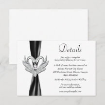 Detalhes do Casamento de Swans de Prata de Fita Ne