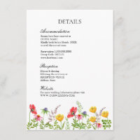 Detalhes do casamento de Watercolor Wildflower