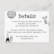 Detalhes do Casamento Desenhados. Acomodação Excên
