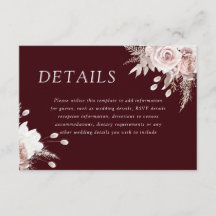 Detalhes do Casamento Divine Blush Floral Deep Bur