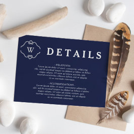 Cartão De Informações Detalhes do casamento do casando