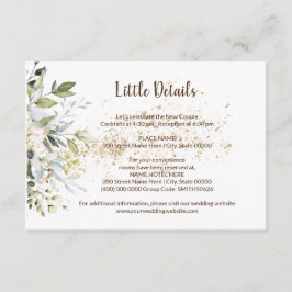 Cartão De Informações Detalhes do Casamento do Chá de Noiva de Ervas Inc
