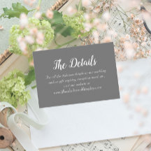 Detalhes do Casamento do Estilo Simples da Cinza E