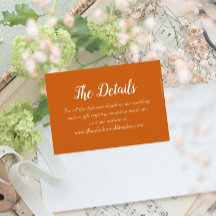 Detalhes do Casamento do Estilo Simples Laranja Qu