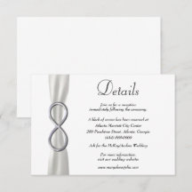 Detalhes do Casamento do Infinito de Fita Branca