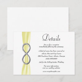 Cartão De Informações Detalhes do Casamento do Infinito de Fita de Fita 