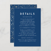 Detalhes do Casamento Dourado Azul Celestial Starr