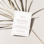 Cartão De Informações Detalhes do casamento Dourado Rosa minimalista<br><div class="desc">Este cartão minimalista de detalhes de casamento de ouro rosa é perfeito para um casamento simples. A design romântica moderna apresenta clássico de ouro rosa e tipografia branca emparelhada com uma caligrafia rustica, mas elegante, com estilo antigo, com letra de mão. Personalizável em qualquer cor. Mantenha o design simples e...</div>