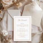 Cartão De Informações Detalhes do Casamento Elegante Clássico de Tarpe L<br><div class="desc">Script manuscrito clássico e cartão de detalhes de casamento delicado.</div>
