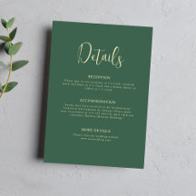 Detalhes do Casamento Elegante Minimalista Verde