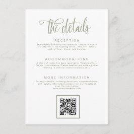 Cartão De Informações Detalhes do Casamento em Caligrafia Manuscrita Ver