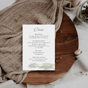 Cartão De Informações Detalhes do Casamento em Montanha Nebulosa 