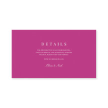 Detalhes do casamento entre branco e magenta de sc