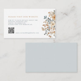 Cartão De Informações Detalhes do Casamento Floral de Tonelada Terrestre