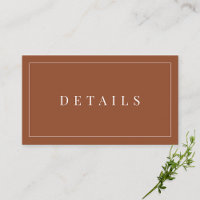 Detalhes do Casamento Formal Elegante Terracotta