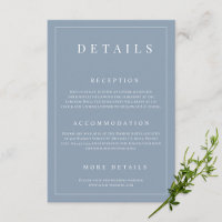 Detalhes do Casamento Formal Simples Dusty Blue