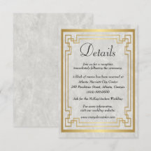 Detalhes do Casamento Geométrico Dourado do Marble