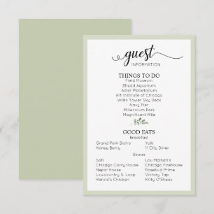 Cartão De Informações Detalhes do Casamento Informações do Convidado Ver