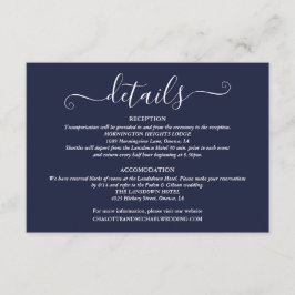 Cartão De Informações Detalhes do casamento Luzes Primavera do script Ma