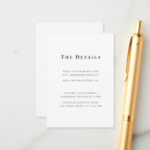 Detalhes do Casamento Mínimo Moderno Preto e Branc