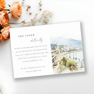 Cartão De Informações Detalhes do Casamento na Paisagem de Santa Marta C