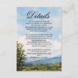 Cartão De Informações Detalhes do Casamento na Paisagem Rural da Toscana