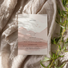 Cartão De Informações Detalhes do Casamento no Destino da Cordilheira 