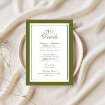 Detalhes do Casamento Olive Green Old Money Enclos