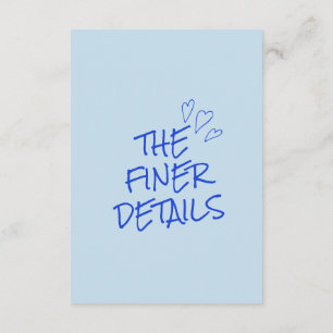 Cartão De Informações Detalhes do Casamento Retroativo Moderno com Color