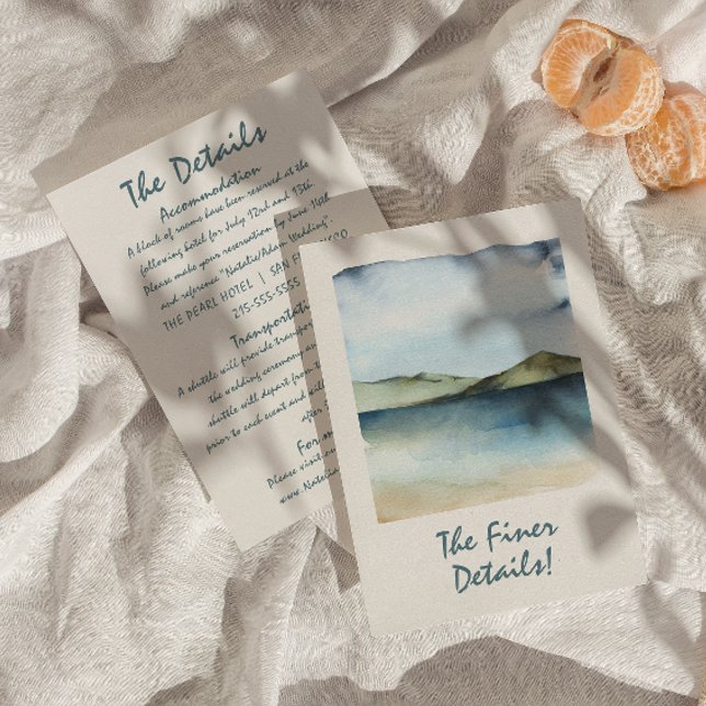 Cartão De Informações Detalhes do Casamento Retroativo Único da Vista de (Criador carregado)