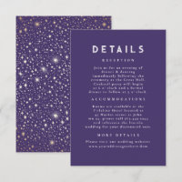 Detalhes do Casamento Roxo Celestial Noite Estrela