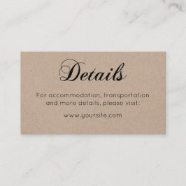 Cartão De Informações Detalhes do casamento russo. Caligrafia simples po